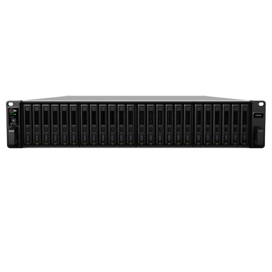 Image de Synology FlashStation 2U, Intel Xeon D-1567, 16 GB DDR4 ECC RDIMM (128 GB Max), 24 Drive Bays 2.5" HDD/SSD Serveur de stockage de données - Noir (FS3600)