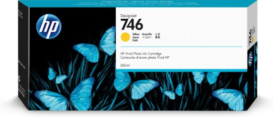 Image de HP Cartouche d'encre DesignJet 746 de 300 ml jaune (P2V79A)