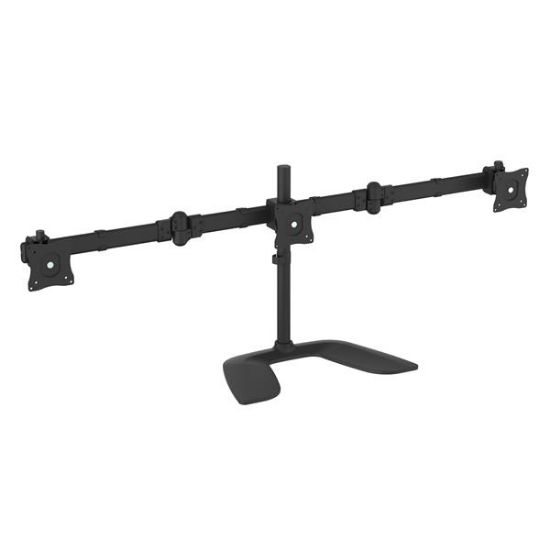Image de StarTech.com Support de bureau articulé pour trois écrans en acier robuste et aluminium (ARMBARTRIO2)