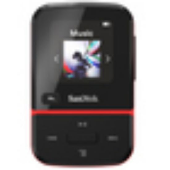 Image de Sandisk Clip Sport Go Lecteur MP3 Noir, Rouge 32 Go (SDMX30-032G-G46R)