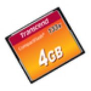 Image de Transcend 4GB 133x CompactFlash Card Mémoire flash - Noir (TS4GCF133)