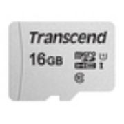 Image de Transcend microSDXC 16GB, C10, UHS-I Mémoire flash - Argent (TS16GUSD300S)