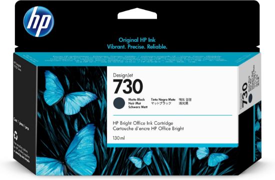 Image de HP Cartouche d’encre 730 DesignJet noir mat, 130 ml (P2V65A)
