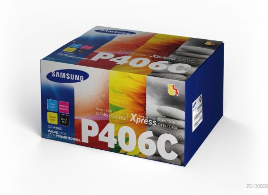 Image de Samsung CLT-P406C Pack de 4 cartouches authentiques de toner cyan/magenta/jaune/noir (SU375A)
