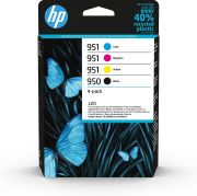 Image de HP 950 Pack de 4 cartouches d'encre noire/951 Pack de 4 cartouches d'encre cyan/magenta/jaune authentiques (6ZC65AE)