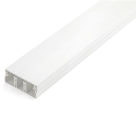 Image de StarTech.com Chemin de Câbles PVC Robuste avec Couvercle Amovible, 50mm W x 20mm H - Longueur 2m - Passe Câbles Réseau à 3 Compartiments - Goulotte Câbles Métallique, Cache Câ ... (CBMCWD5020)