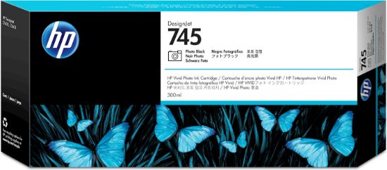 Image de HP Cartouche d'encre DesignJet 745 noir photo, 300 ml (F9K04A)