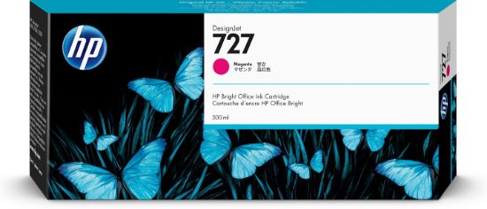 Image de HP 727 cartouche d'encre DesignJet magenta, 300 ml (F9J77A)