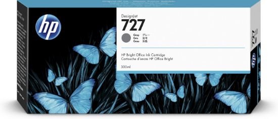 Image de HP 727 cartouche d'encre DesignJet grise, 300 ml (F9J80A)
