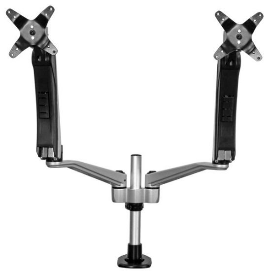 Image de StarTech.com Support de bureau pour 2 écrans avec bras articulés - Multidirectionnel - Empilable - Installation sans outil (ARMDUAL30)