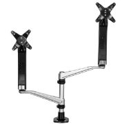 Image de StarTech.com Support de bureau pour 2 écrans avec bras articulés - Multidirectionnel - Empilable - Installation sans outil (ARMDUAL30)