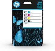 Image de HP 963 Pack de 4 cartouches d'encre Noir/Cyan/Magenta/Jaune authentiques (6ZC70AE)