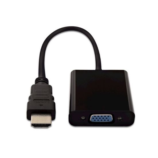 Image de V7 Adaptateur vidéo HDMI mâle vers VGA femelle, noir (CBLHDAVBLK-1E)
