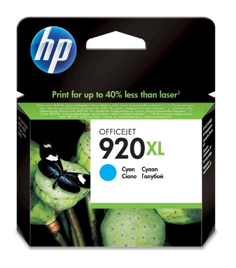 Image de HP 920XL cartouche d'encre cyan grande capacité authentique (CD972AE)
