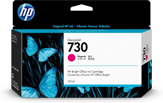 Image de HP Cartouche d’encre 730 DesignJet magenta, 130 ml (P2V63A)