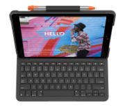 Image de Logitech Slim Folio QWERTY Anglais britannique Bluetooth Graphite (920-009480)
