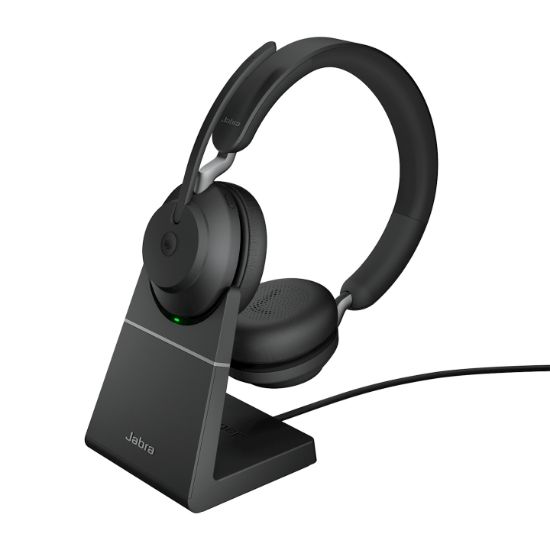 Image de Jabra Evolve2 65 Casque Sans fil Arceau Bureau/Centre d'appels USB Type-C Bluetooth Socle de chargement Noir (26599-999-889)