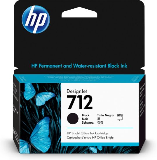 Image de HP Cartouche d'encre DesignJet 712, noir, 38 ml (3ED70A)