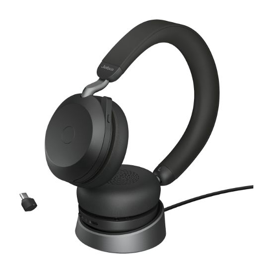 Image de Jabra Evolve2 75 Casque Avec fil &sans fil Arceau Appels/Musique USB Type-C Bluetooth Socle de chargement Noir (27599-989-889)