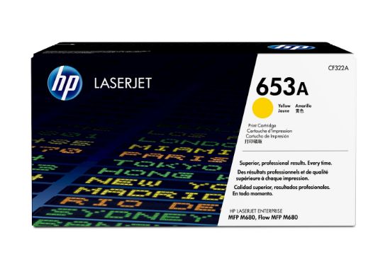 Image de HP 653A toner jaune authentique LaserJet (CF322A)