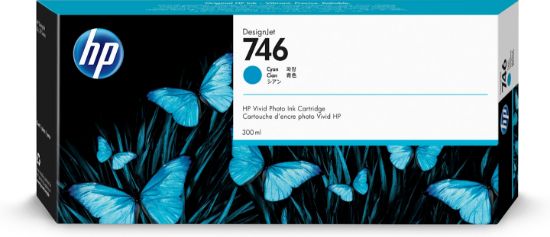 Image de HP Cartouche d'encre DesignJet 746 de 300 ml cyan (P2V80A)