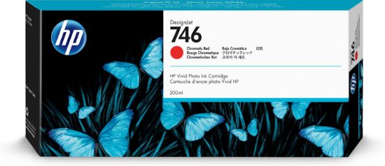 Image de HP Cartouche d'encre DesignJet 746 de 300 ml rouge chromatique (P2V81A)