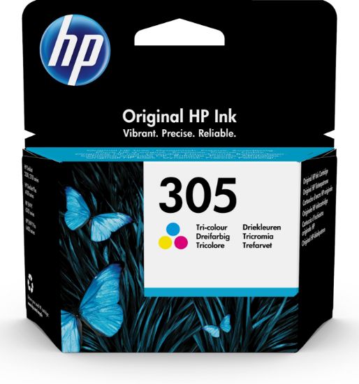 Image de HP 305 1 pièce(s) Original Rendement standard Cyan, Magenta, Jaune (3YM60AE)