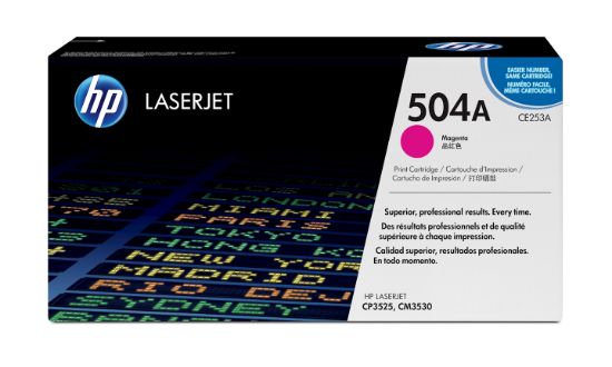 Image de HP 504A toner LaserJet magenta authentique (CE253A)