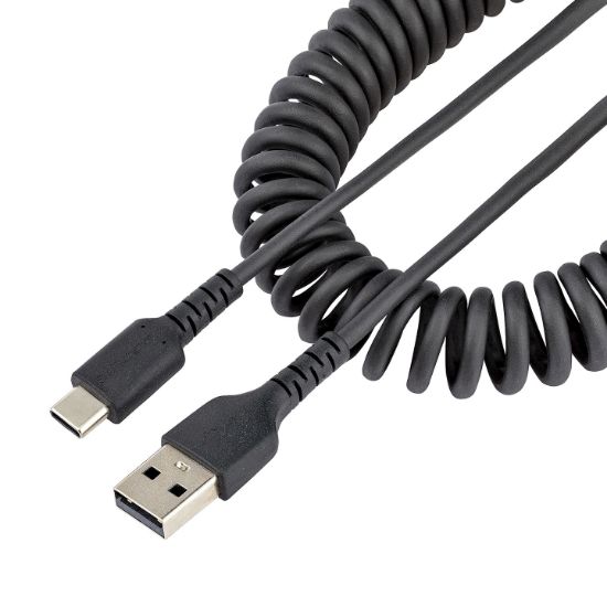 Image de StarTech.com Câble de Charge Rapide USB-A vers USB-C de 1m, Robuste, Spiralé, Charge et Synchronisation, 3A, USB 2.0, Gaine TPE et Fibre d'Aramide - Cordon de Charge U ... (R2ACC-1M-USB-CABLE)