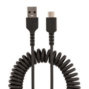 Image de StarTech.com Câble de Charge Rapide USB-A vers USB-C de 1m, Robuste, Spiralé, Charge et Synchronisation, 3A, USB 2.0, Gaine TPE et Fibre d'Aramide - Cordon de Charge U ... (R2ACC-1M-USB-CABLE)