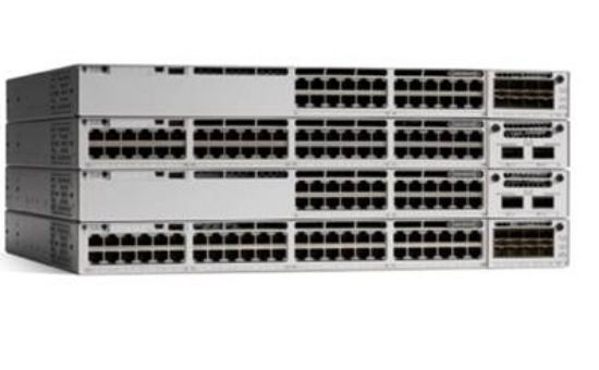 Image de Cisco Catalyst commutateur réseau Géré L2/L3 Gigabit Ethernet (10/100/1000) Connexion Ethernet, supportant l'alimentation via ce port (PoE) Gris (C9300-48P-A)