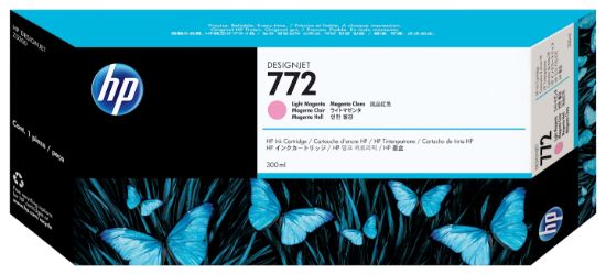 Image de HP 772 cartouche d'encre DesignJet magenta clair, 300 ml (CN631A)