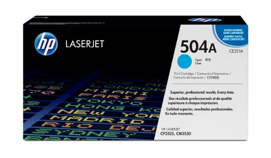 Image de HP 504A toner LaserJet cyan authentique (CE251A)
