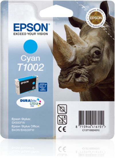 Image de Epson Rhino Cartouche "Rhinocéros" - Encre DURABrite Ultra C (HC) (C13T10024020)