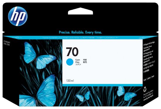 Image de HP 70 cartouche d'encre DesignJet cyan, 130 ml (C9452A)
