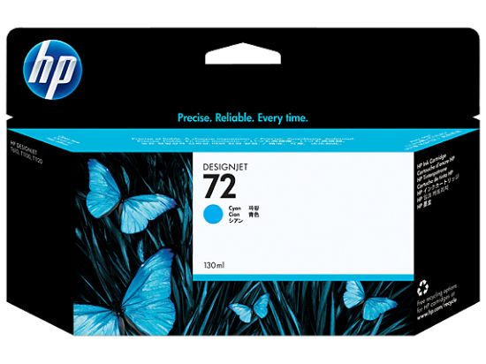 Image de HP 72 cartouche d'encre DesignJet cyan, 130 ml (C9371A)