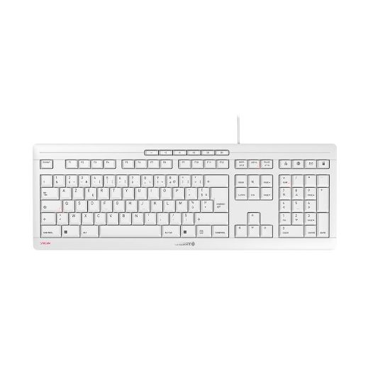 Image de CHERRY STREAM KEYBOARD Clavier filaire, blanc grisé, USB, AZERTY - FR (JK-8500FR-0)