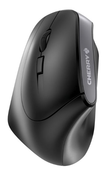 Image de CHERRY MW 4500 LEFT Souris ergonomique sans fil, pour gauchers, noir, USB (JW-4550)