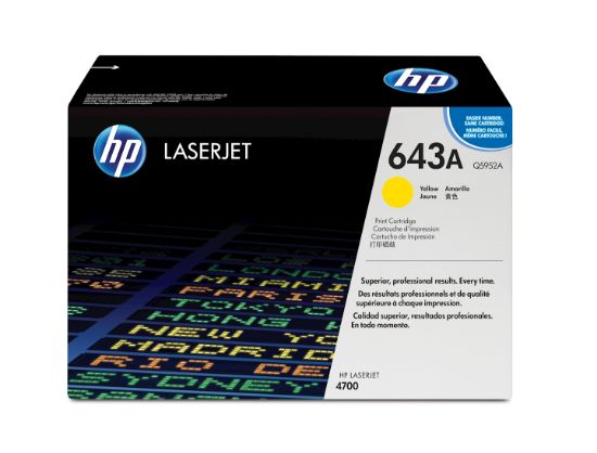 Image de HP 643A toner LaserJet jaune authentique (Q5952A)