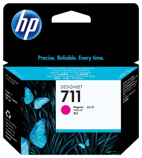 Image de HP 711 cartouche d'encre DesignJet magenta, 29 ml (CZ131A)