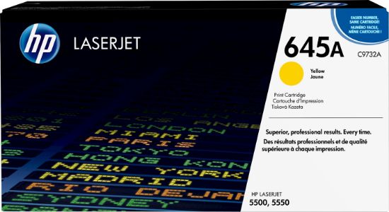 Image de HP 645A toner LaserJet jaune authentique (C9732A)