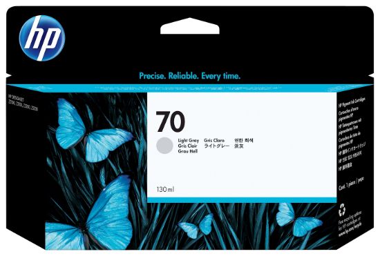 Image de HP 70 cartouche d'encre DesignJet gris clair, 130 ml (C9451A)