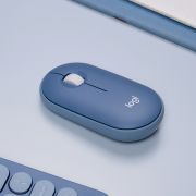 Image de Logitech Pebble M350 souris Ambidextre RF sans fil + Bluet ... (910-006753)