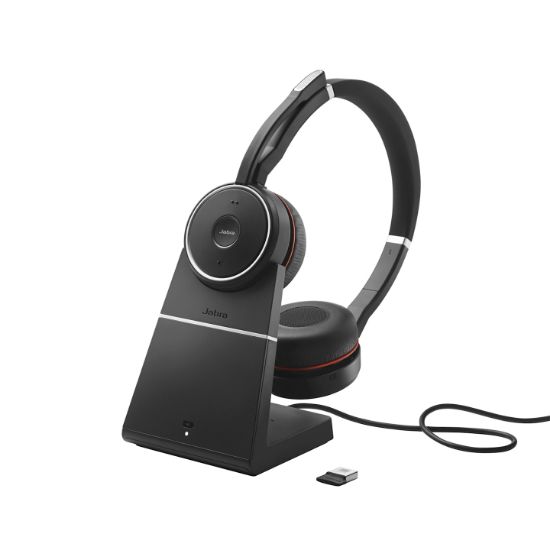 Image de Jabra Evolve 75 Casque Avec fil &sans fil Arceau Appels/Musique Bluetooth Socle de chargement Noir (7599-842-199)