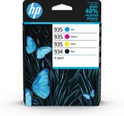 Image de HP 934 Pack de 4 cartouches d'encre noire/935 Pack de 4 cartouches d'encre cyan/magenta/jaune authentiques (6ZC72AE)