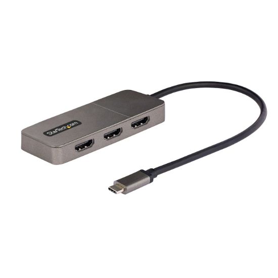 Image de StarTech.com Hub USB-C MST à 3 Ports - Adaptateur Multi-Écrans USB C vers 3x HDMI pour PC Portable - Splitter Triple HDMI Jusqu'à 4K 60Hz avec DP 1.4 Alt Mode & DSC - Hub Th ... (MST14CD123HD)