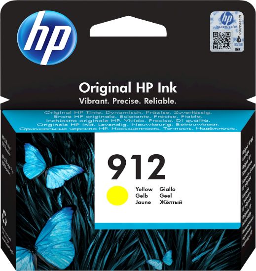 Image de HP 912 Cartouche d'encre jaune authentique (3YL79AE)