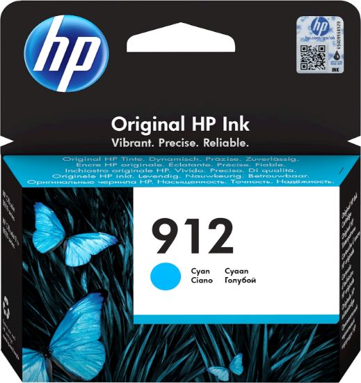 Image de HP 912 Cartouche d'encre cyan authentique (3YL77AE)