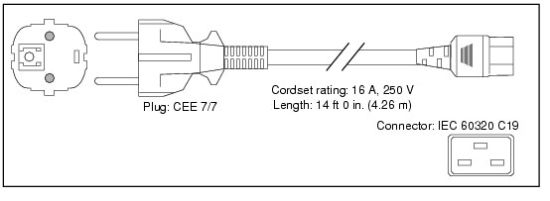 Image de Cisco câble électrique Noir 4,26 m CEE7/7 Coupleur C19 (CAB-AC-2500W-EU=)
