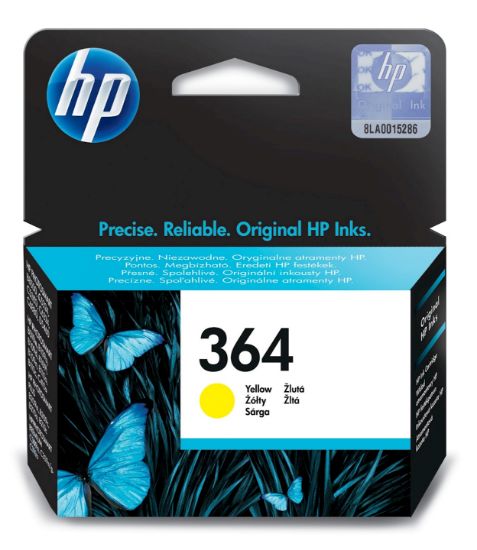 Image de HP 364 cartouche d'encre jaune authentique (CB320EE#ABB)